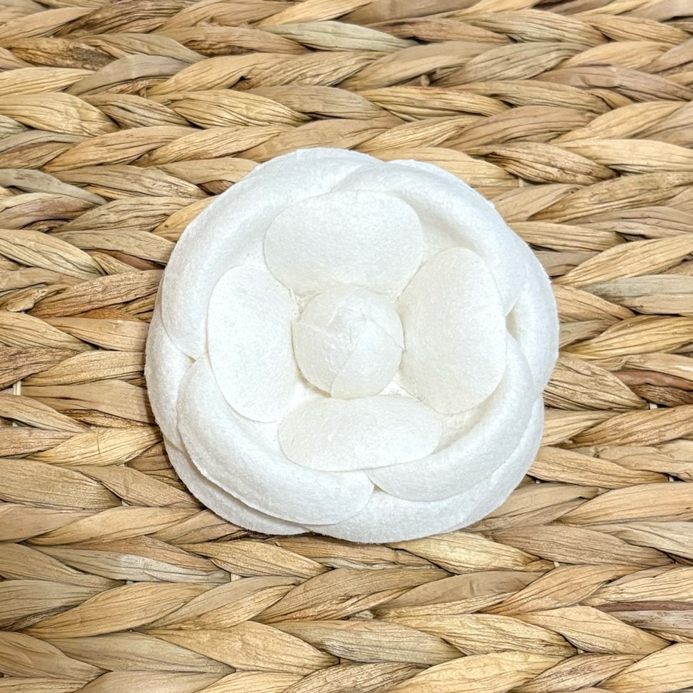 Talbots Camellia Flower Fabric Brooch